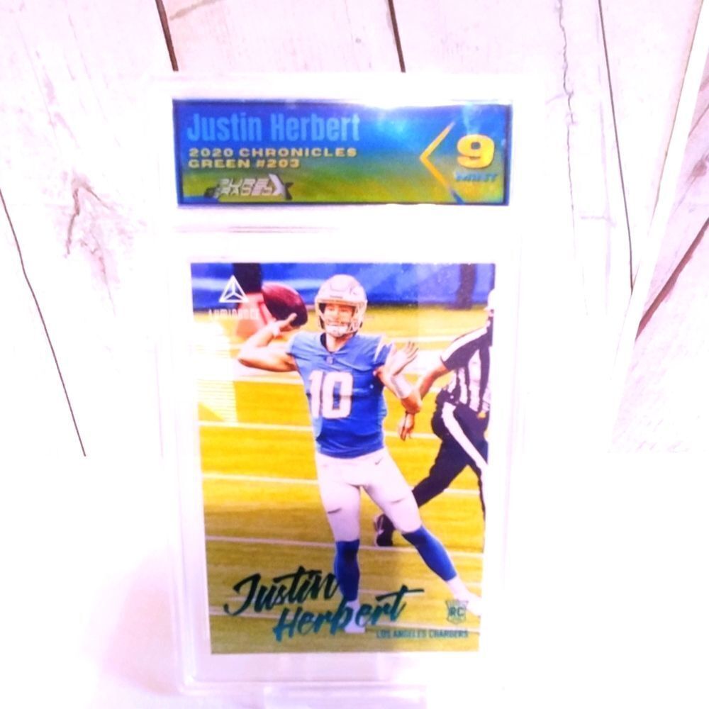 Justin Herbert #2020 Chronicles #203 Green PGX 9 Mint